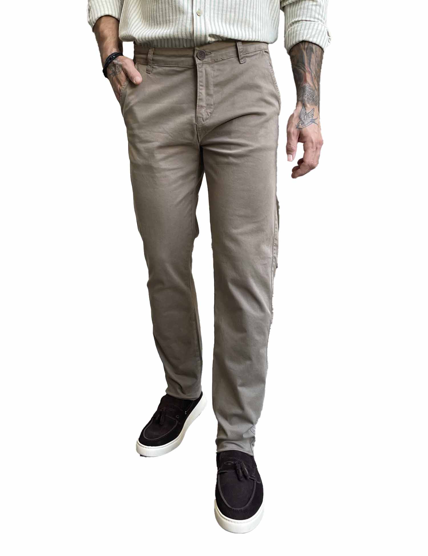 Ανδρικό πούρο παντελόνι καπαρντίνα Chinos BO1909P φωτογραφία